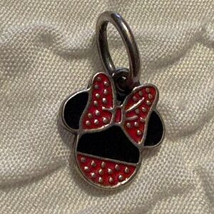 Retired Authentic Pandora Disney Minnie Mouse Dangle Charm S925 ALE Red Enamel